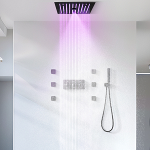 12 pulgadas baño lluvia LED temperatura constante ducha agua grifo rociador ducha máquina inyección