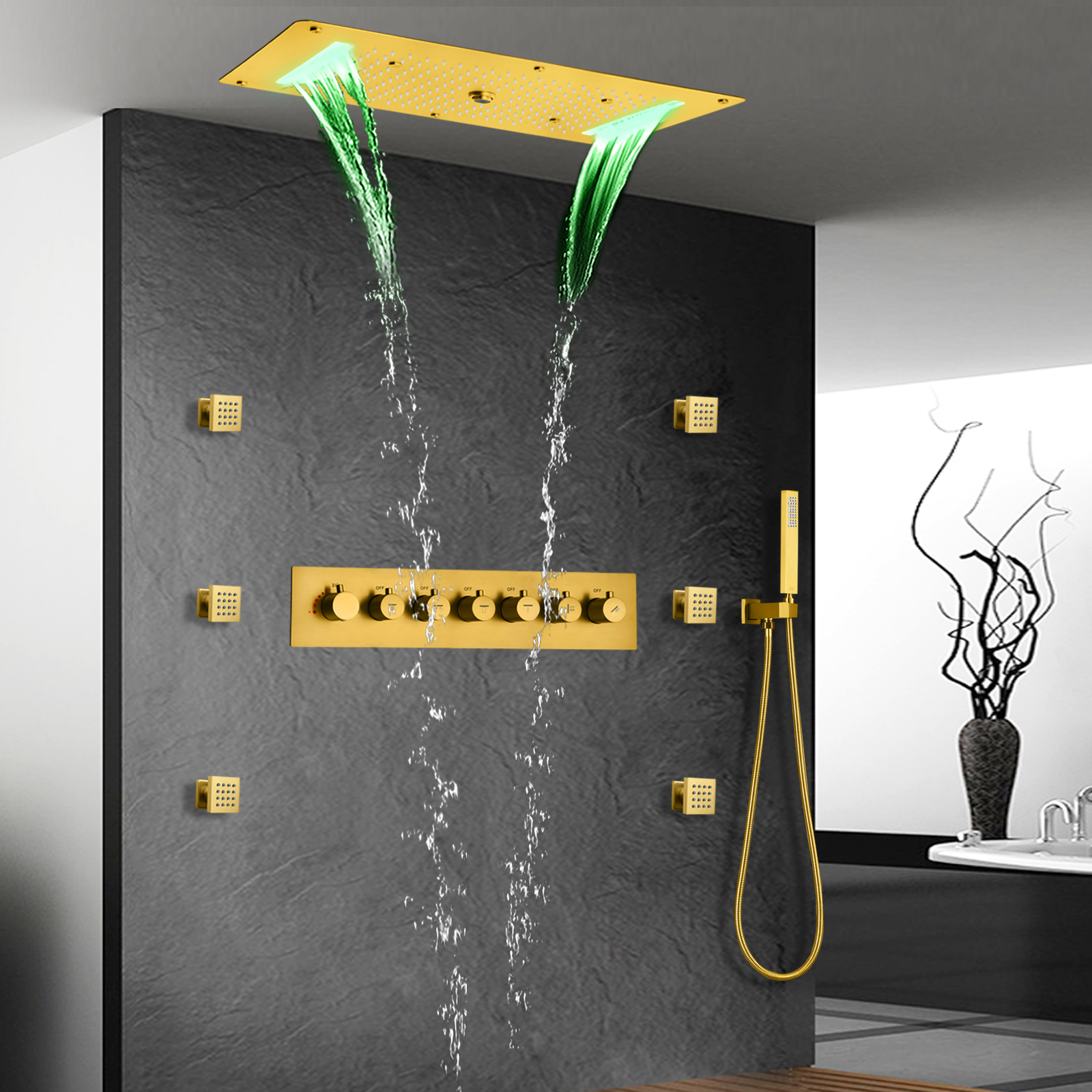 cabezal de ducha llevado