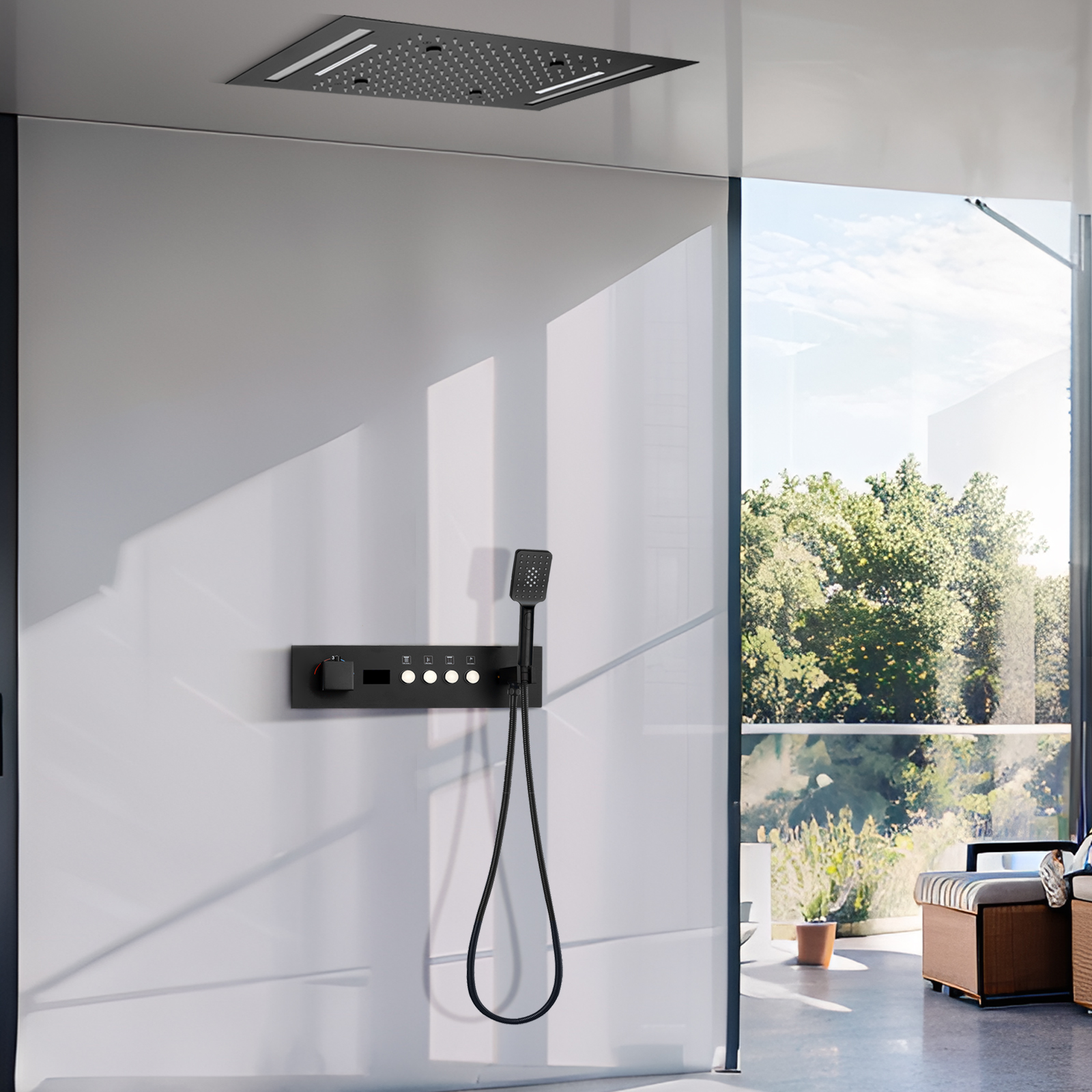 cabezal de ducha en cascada