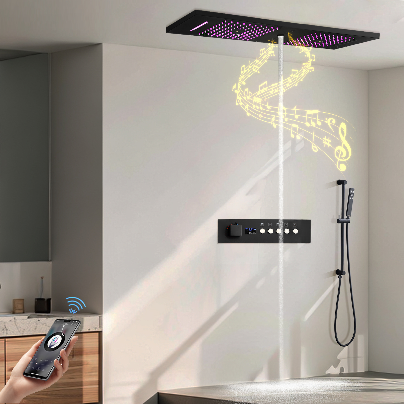 Sistema de ducha tipo lluvia