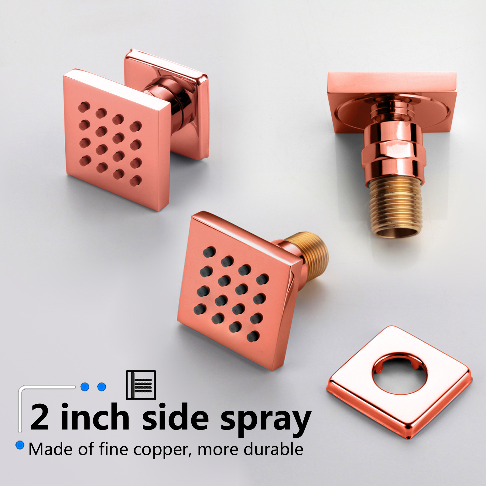 Grifo de ducha dorado