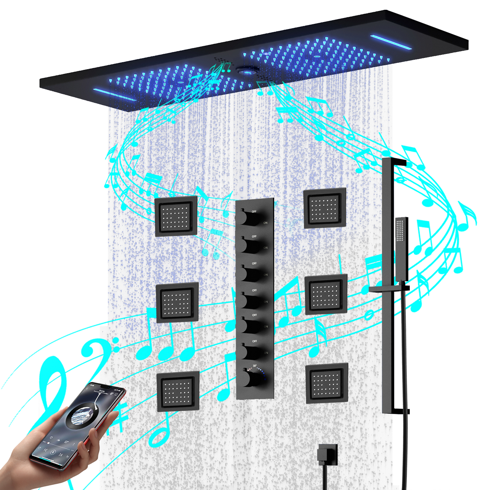Cabezal de ducha termost&aacute;tico