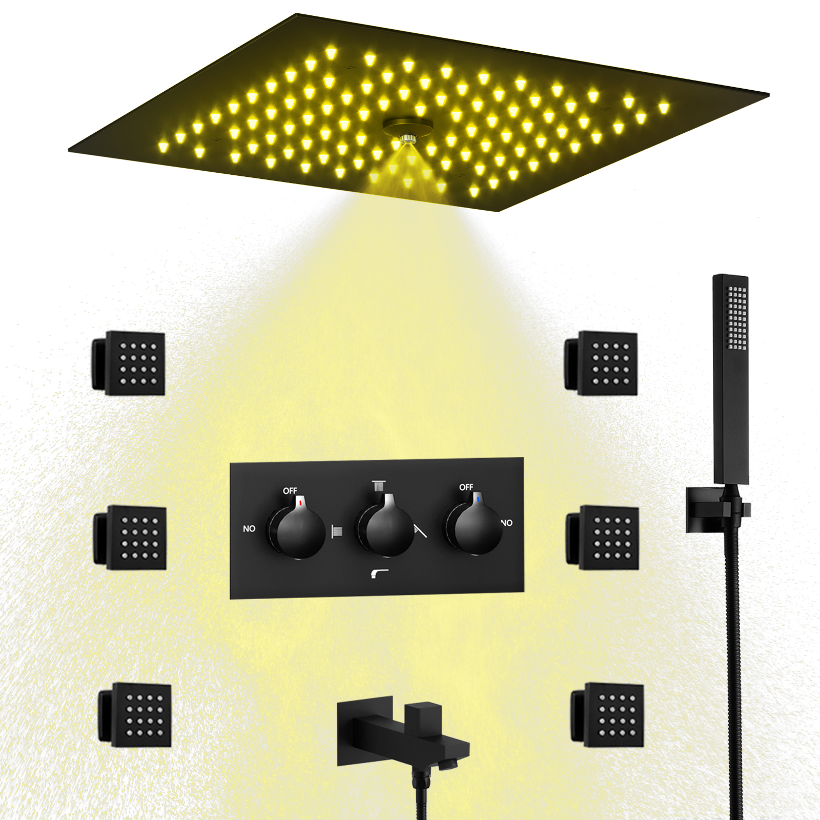 luces led para cabezal de ducha