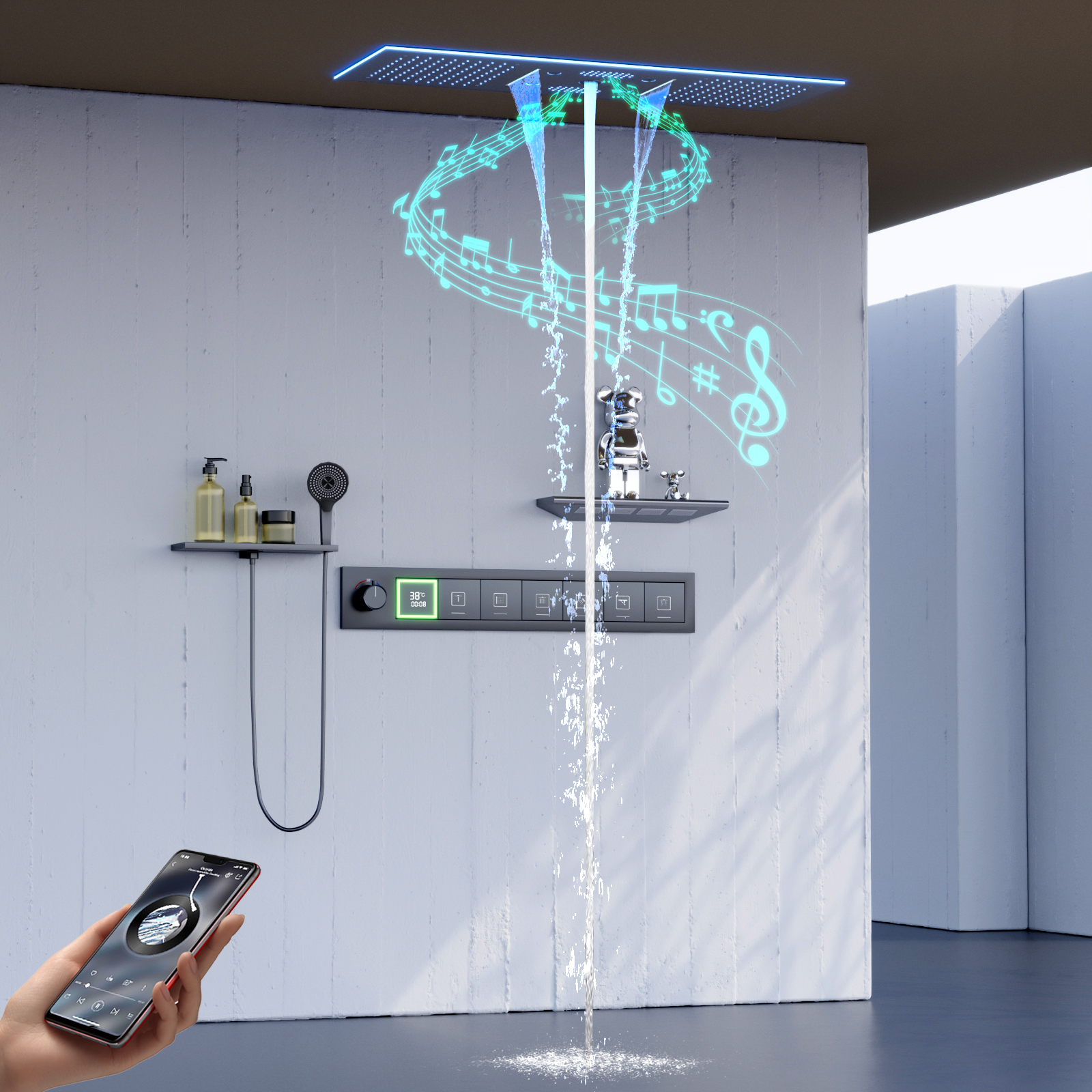 juegos de cabezales de ducha modernos