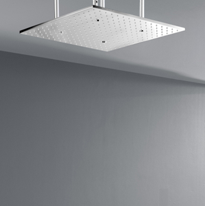 Cromo pulido 50X50 CM cabezal de ducha LED baño lluvia atomizador ducha soporte de cabezal de ducha ajustable