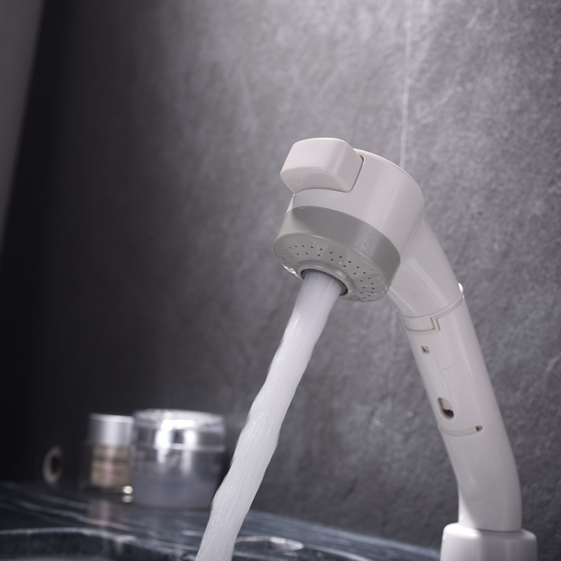 Mezclador de agua de una sola manija para baño, grifo de lavabo de moda blanco