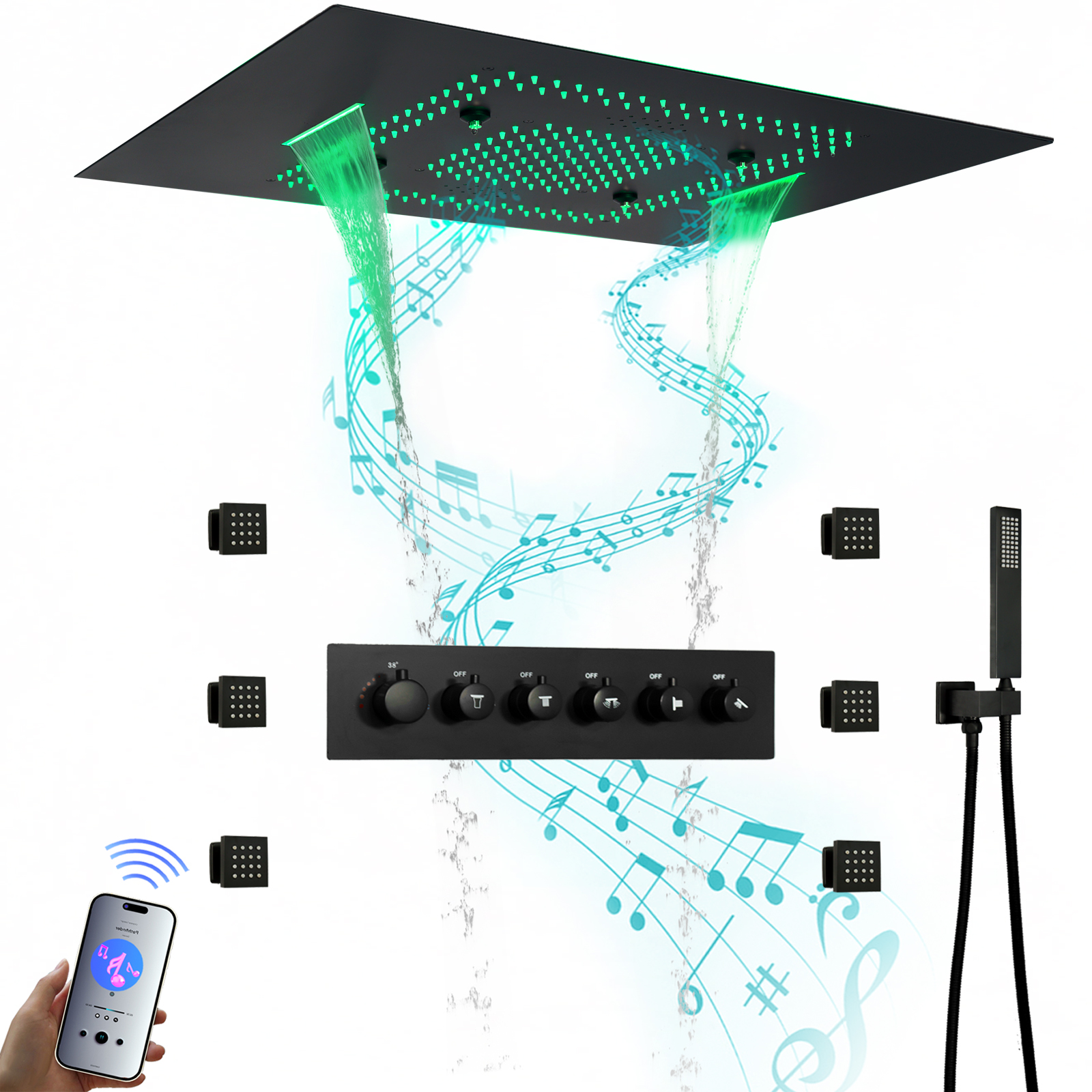 Cabezal de ducha termost&aacute;tico