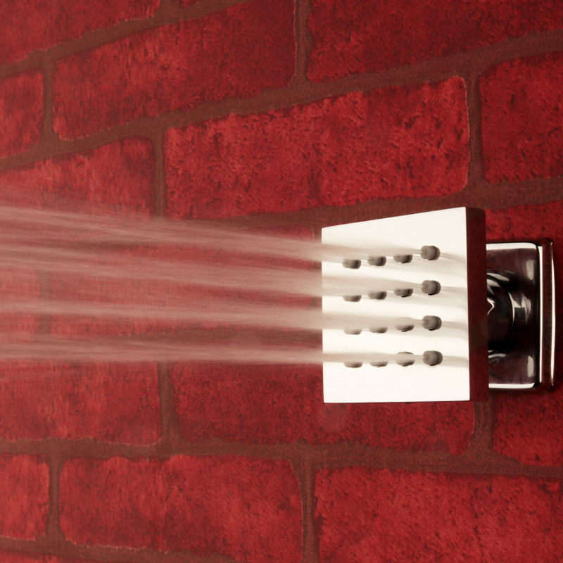 Cabezal de ducha de baño de níquel cepillado, grifo de ducha con rociador lateral oculto de 2 pulgadas, se puede ajustar hacia arriba, abajo, izquierda y derecha