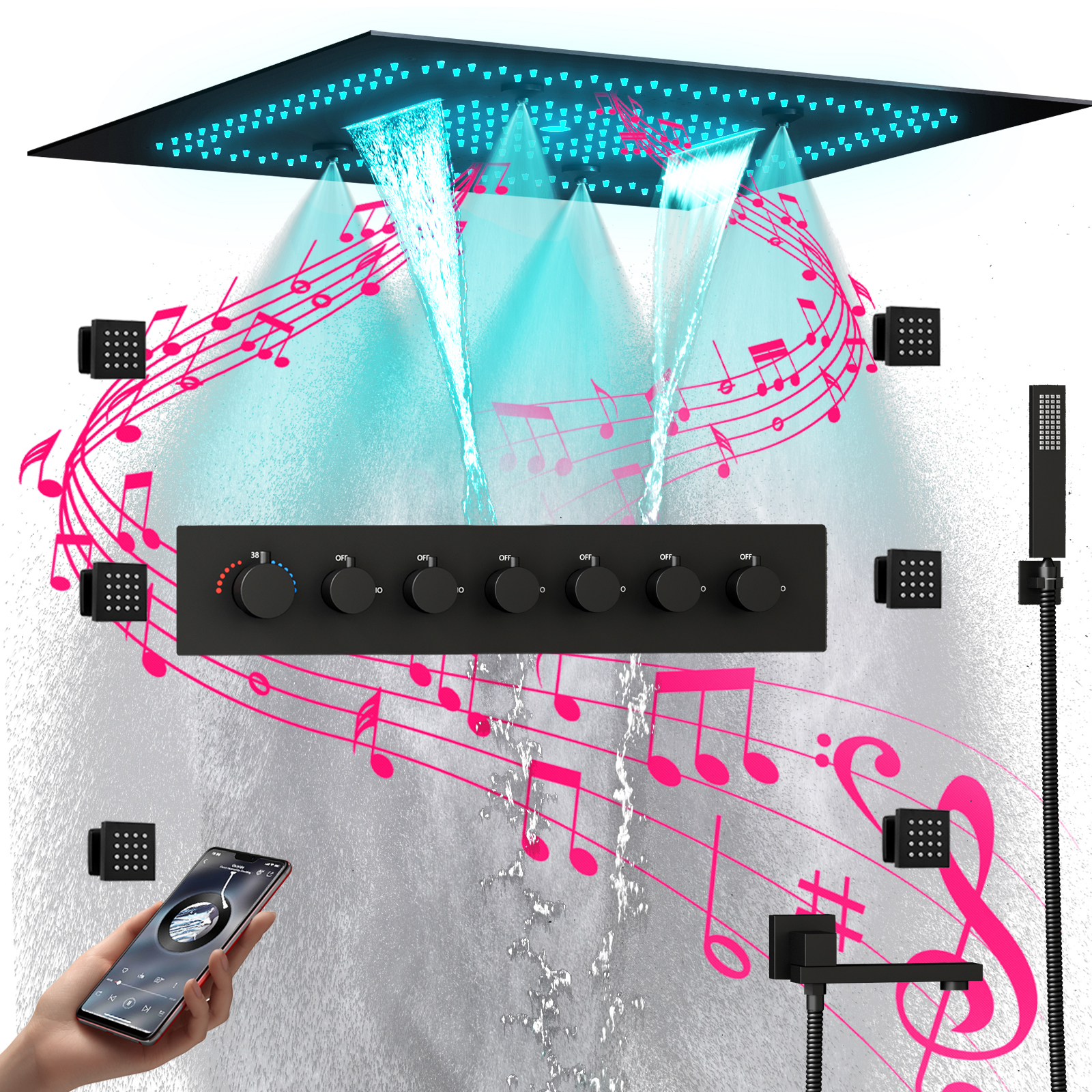 grifo de ducha con v&aacute;lvula