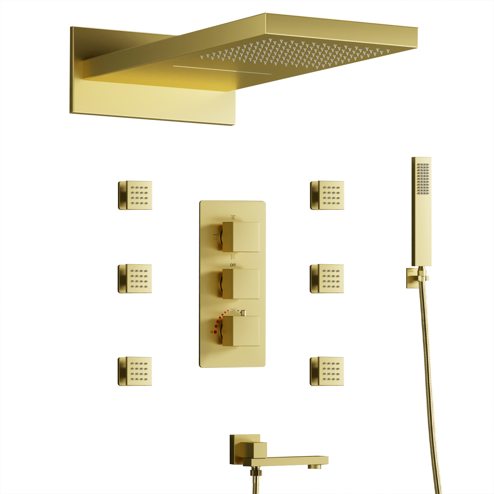 juego de cabezal de ducha moderno