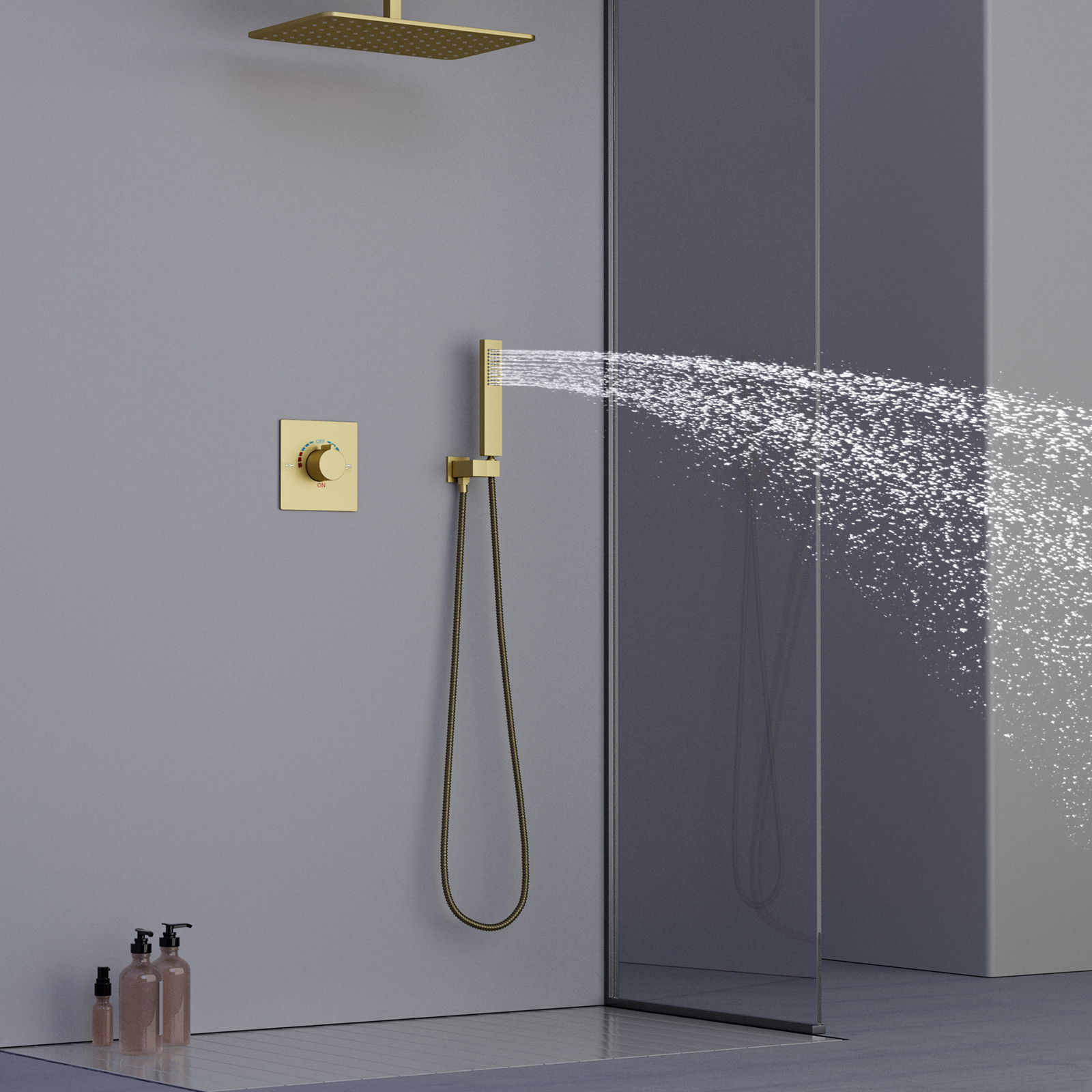 manija de la v&aacute;lvula de ducha