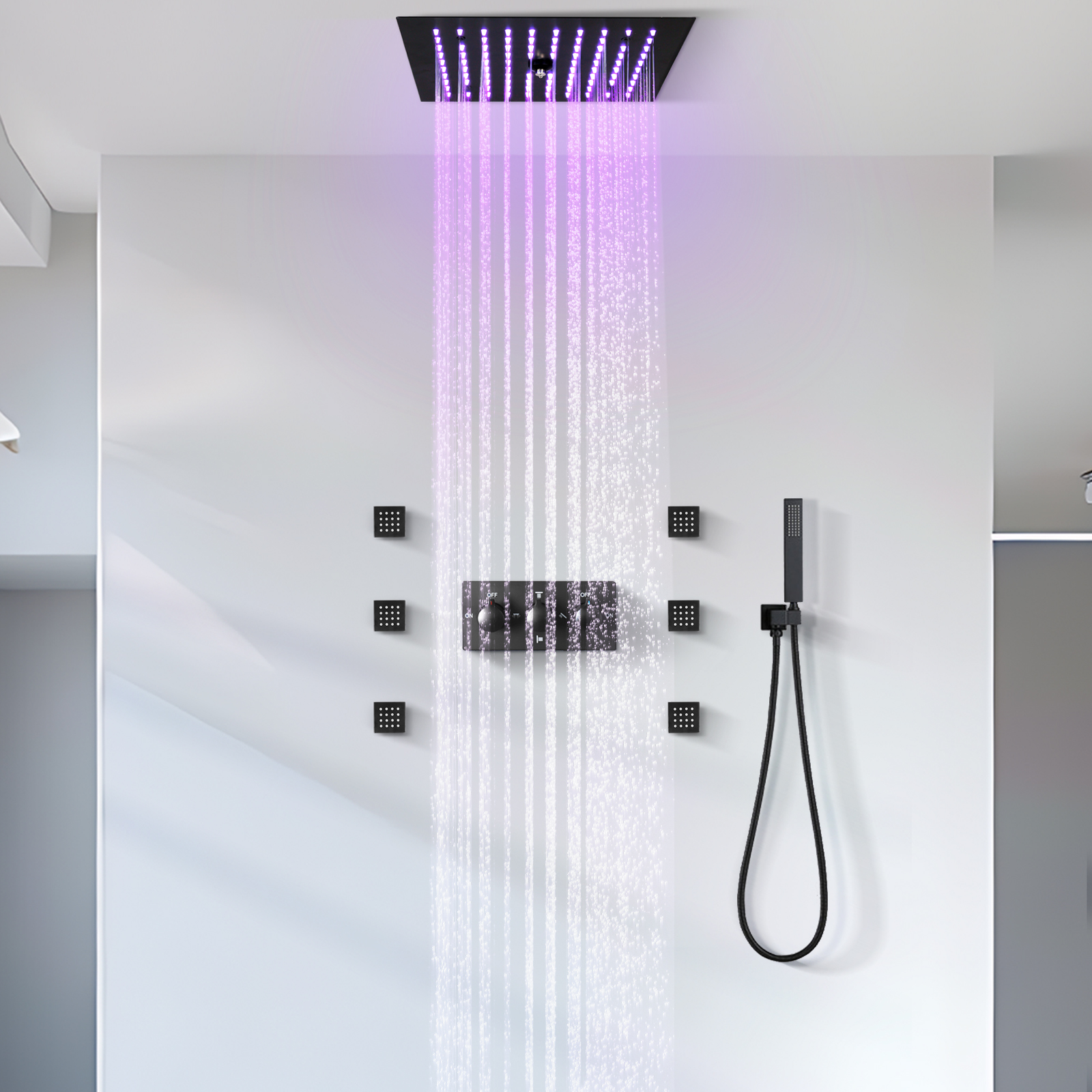 Eleve el estilo de su baño con un sistema de grifo de ducha negro