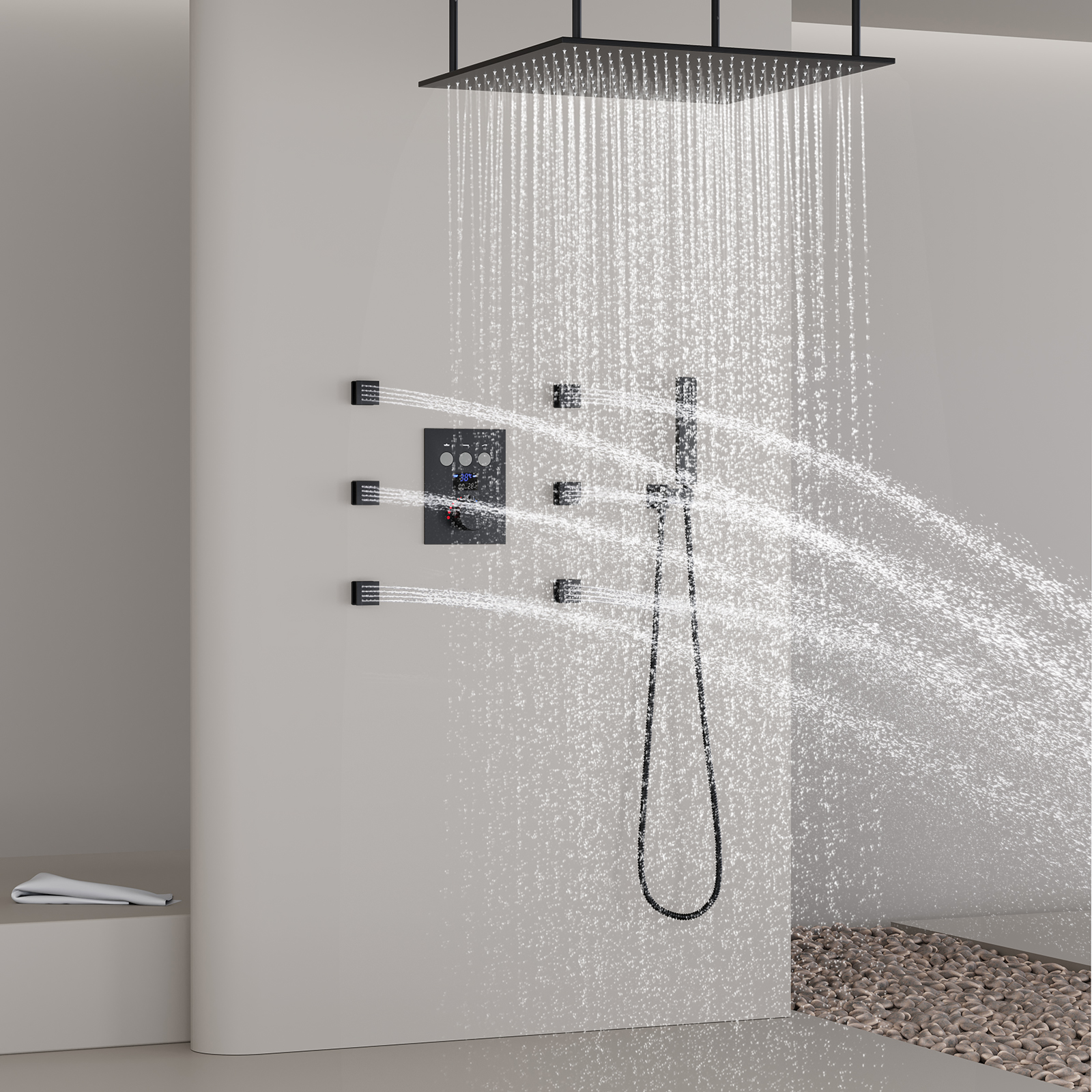 Para que usted cree una ducha con termostato inteligente de pared para disfrutar de una nueva experiencia de baño