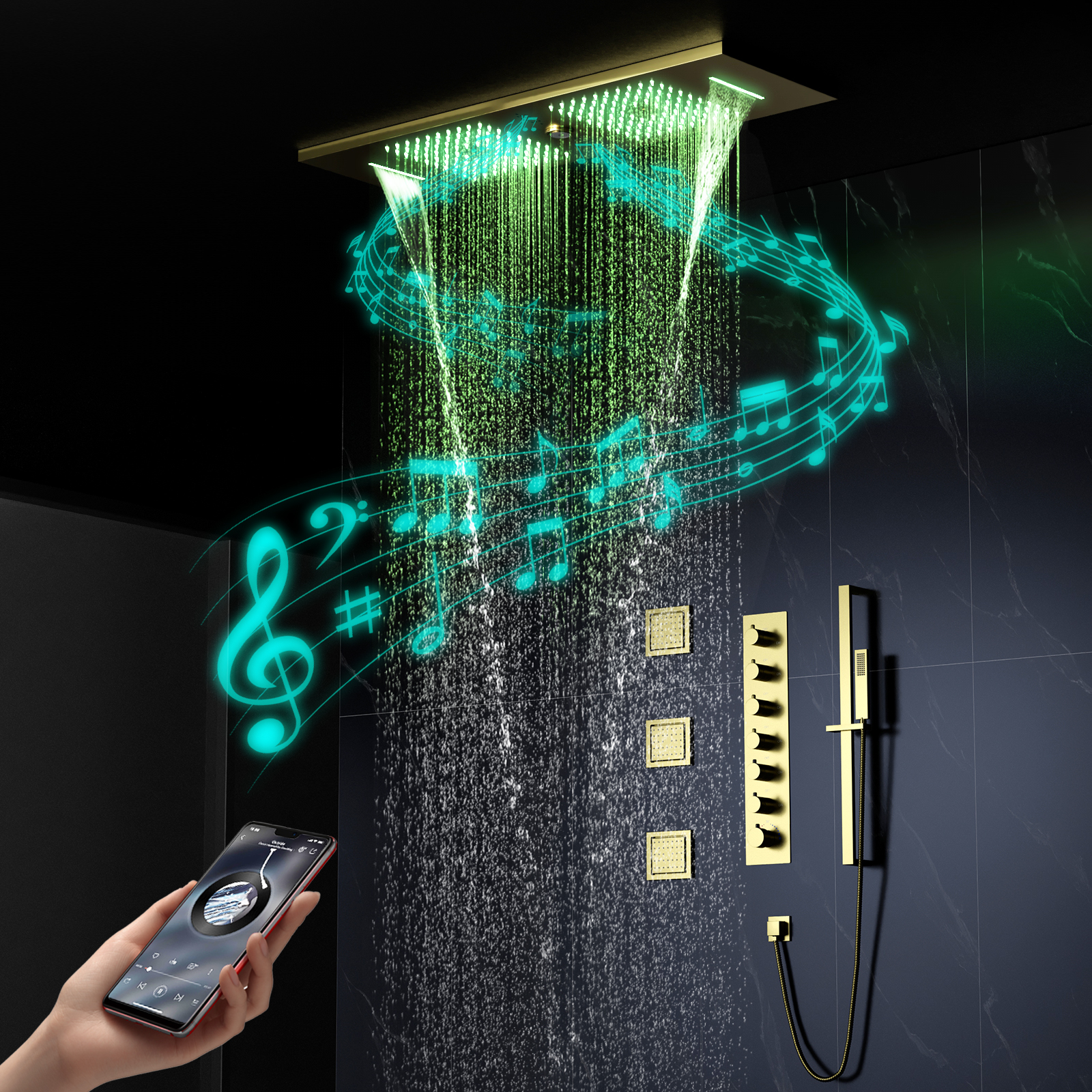 Transforme su experiencia de ducha con cabezales de ducha con luz LED
