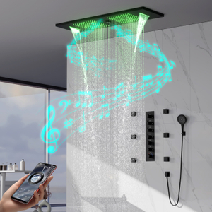 Cabezal de ducha moderno Cabezal de ducha de lluvia LED Cabezal de ducha de lluvia oculto Sistema de ducha musical para baño