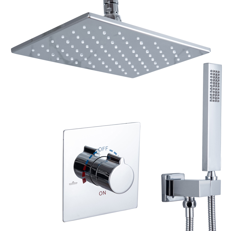 Cabezal de ducha LED de moda con duchas portátiles, sistema de ducha de lluvia de baño cromado, tubos NPT 1/2 para estándar de América del Norte