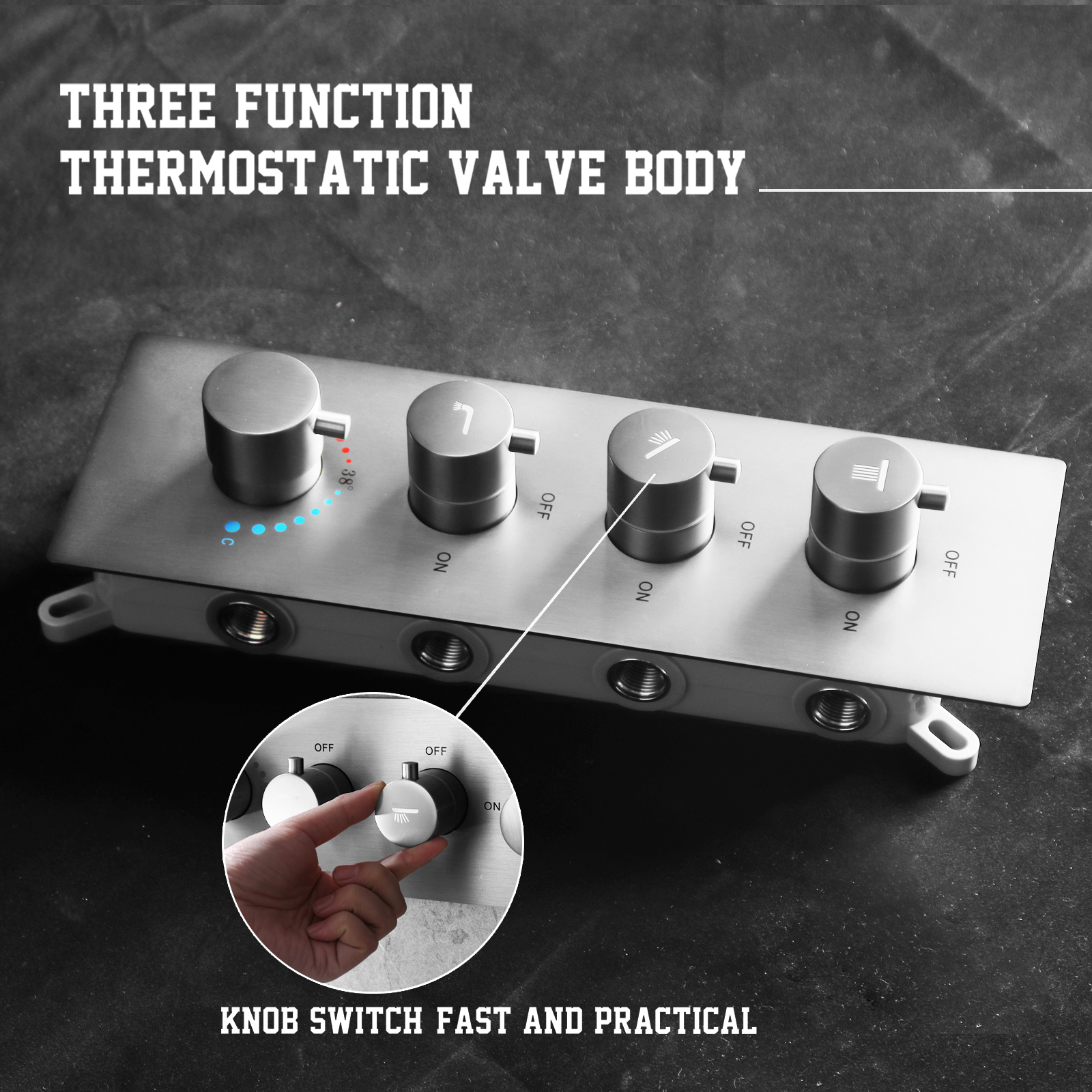 juego de cabezal de ducha con v&aacute;lvula