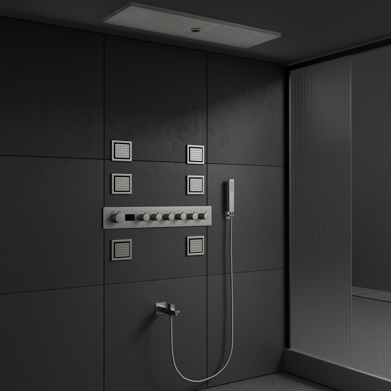 v&aacute;lvula de ducha led