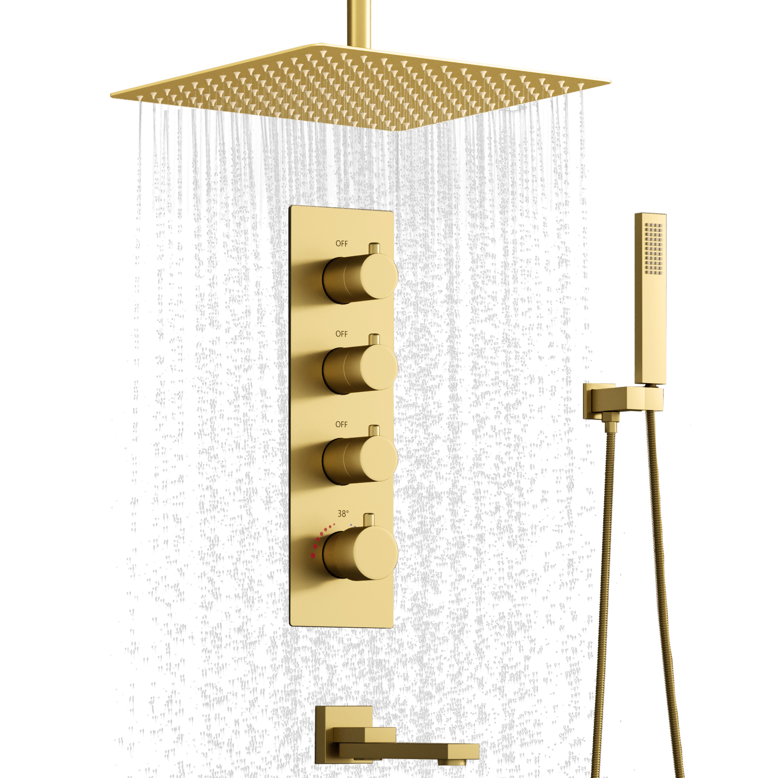 juego de cabezal de ducha con v&aacute;lvula