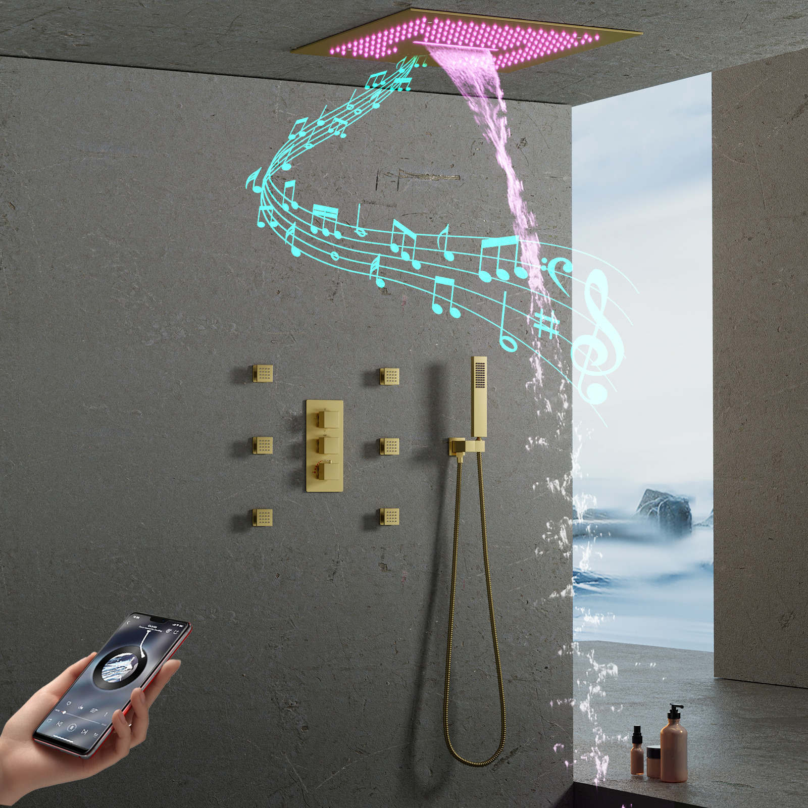 Tecnología Baño Nueva Experiencia LED Ducha Inteligente